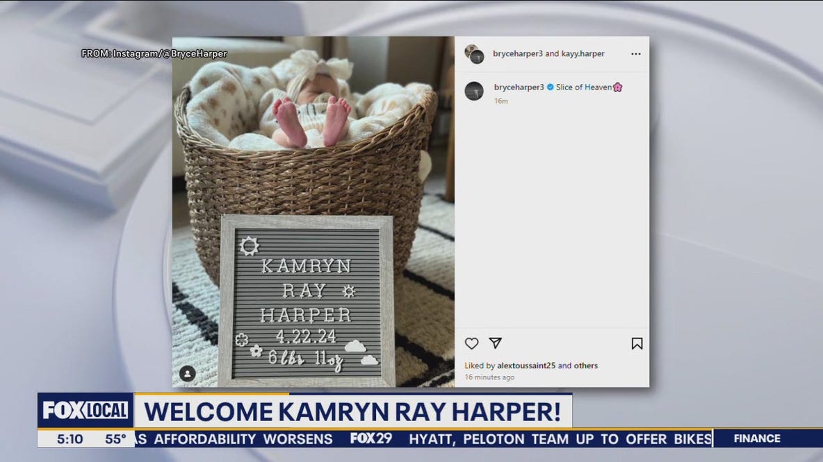 Phillies Bryce Harper and his wife welcome baby No. 3!